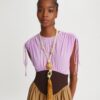 Collana con pendente a nappina in conchiglia