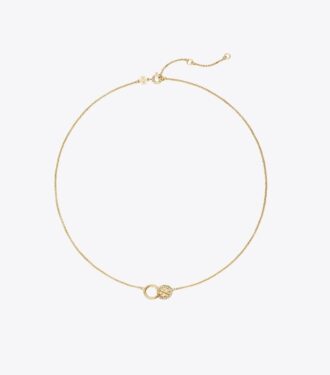 Collana con pendente Icon Pavé Interlocking