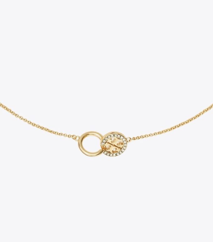 Collana con pendente Icon Pavé Interlocking