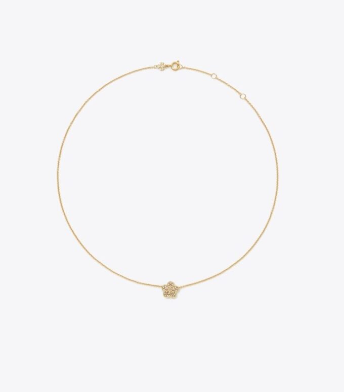 Collana con pendente pavé Forget Me Not Collana con pendente pavé Forget Me Not