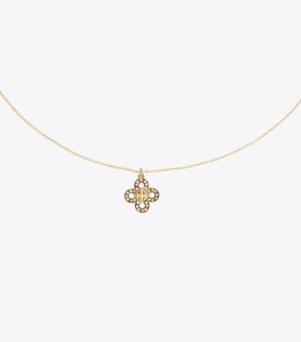 Collana con pendente pavé Forget Me Not