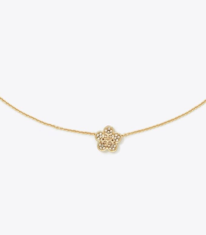 Collana con pendente pavé Forget Me Not Collana con pendente pavé Forget Me Not