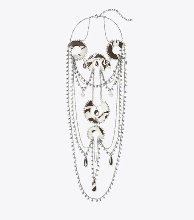 Collana con perline e resina Collana con perline e resina