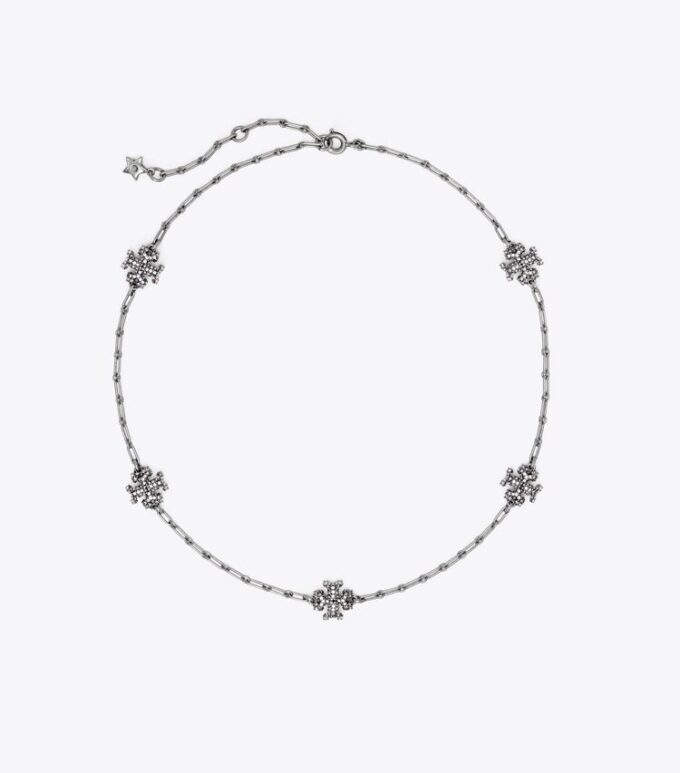 Collana delicata con catena Roxanne Pavé
