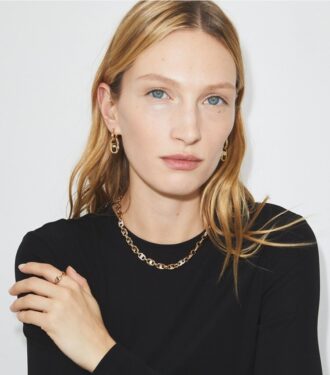 Collana Gemini Link Pavé