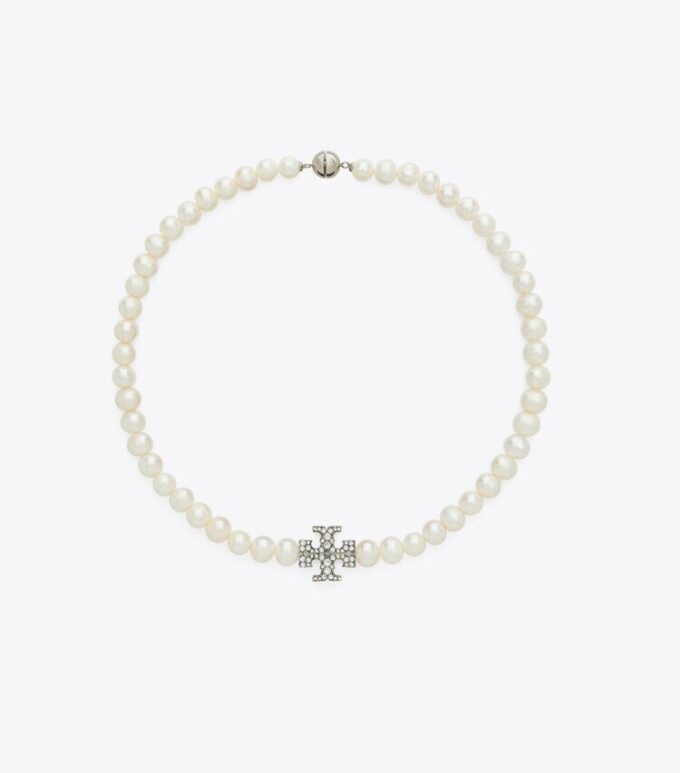 Collana Moondance con perla e pavé Collana Moondance con perla e pavé