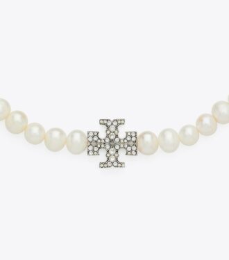 Collana Moondance con perla e pavé