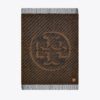Coperta bouclé con strisce logo Coperta bouclé con strisce logo