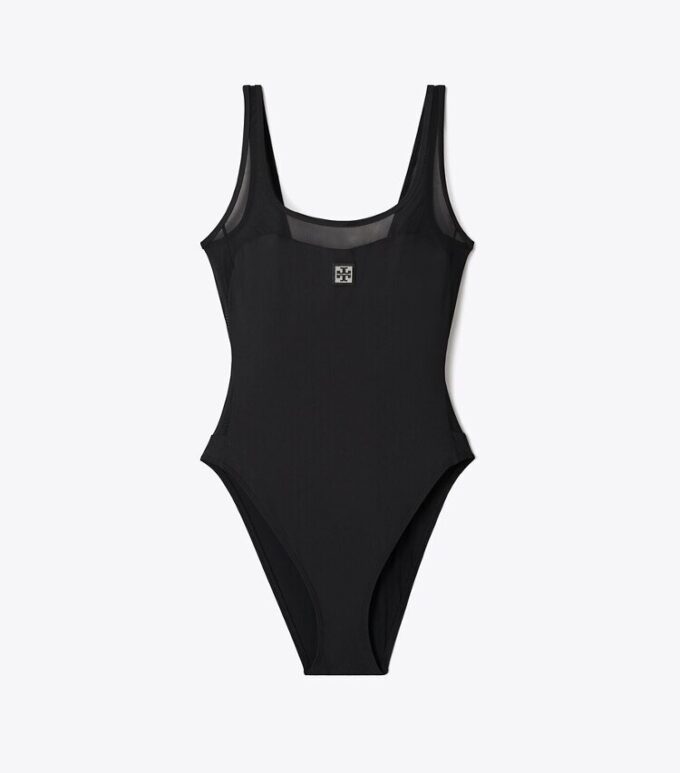 Costume da bagno a canotta in rete