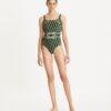 Costume da bagno stampato senza spalline