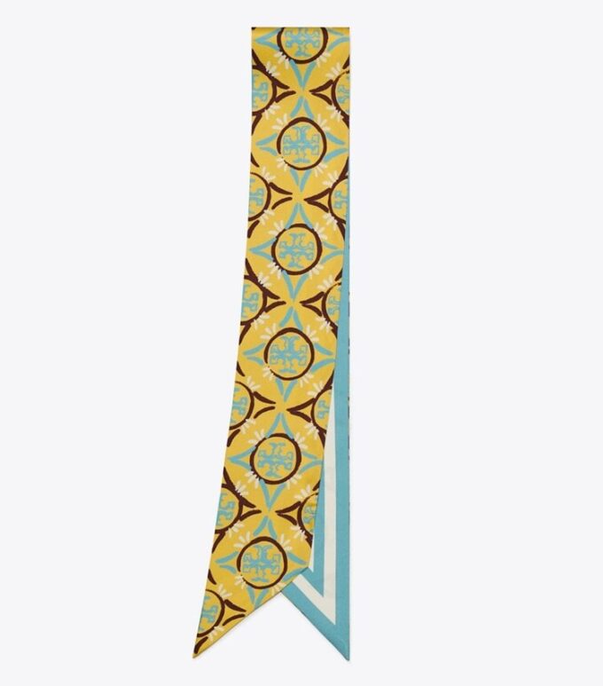 Cravatta in seta double-face con monogramma mosaico