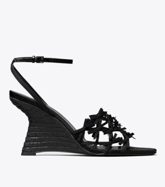 Espadrillas con mini fiocco e zeppa