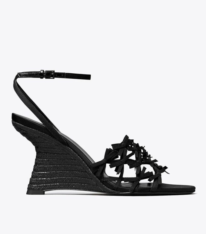 Espadrillas con mini fiocco e zeppa