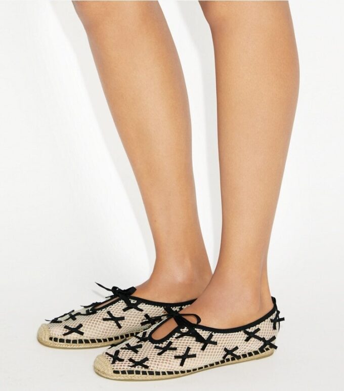 Espadrillas con mini fiocco in rete Espadrillas con mini fiocco in rete