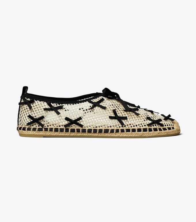 Espadrillas con mini fiocco in rete Espadrillas con mini fiocco in rete