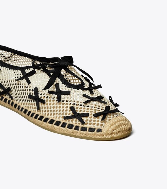 Espadrillas con mini fiocco in rete Espadrillas con mini fiocco in rete