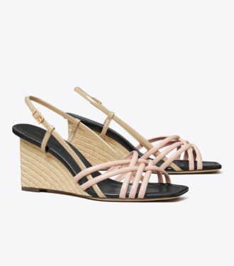 Espadrillas con zeppa e cinturini multipli