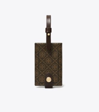Etichetta per bagagli in tela rivestita con monogramma T Monogram