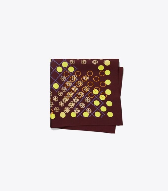 Fazzoletto da collo con T Monogram puntinato