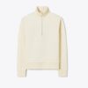Felpa con logo French Terry e mezza zip sulle maniche Felpa con logo French Terry e mezza zip sulle maniche