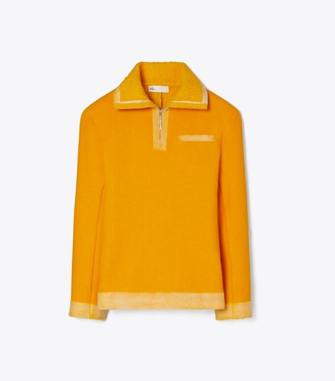 Felpa in lana con mezza zip Felpa in lana con mezza zip