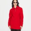 Felpa in lana con mezza zip