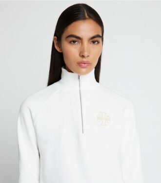Felpa pesante in felpa francese con mezza zip