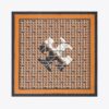 Foulard in seta con logo Basket-Weave Foulard in seta con logo Basket-Weave
