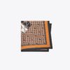 Foulard in seta con logo Basket-Weave Foulard in seta con logo Basket-Weave