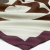 Foulard in seta con logo color block Foulard in seta con logo color block