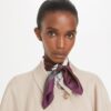 Foulard in seta con logo color block Foulard in seta con logo color block