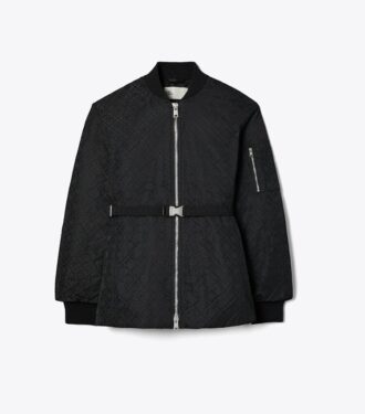 Giacca con zip in jacquard T Monogram