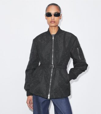Giacca con zip in jacquard T Monogram
