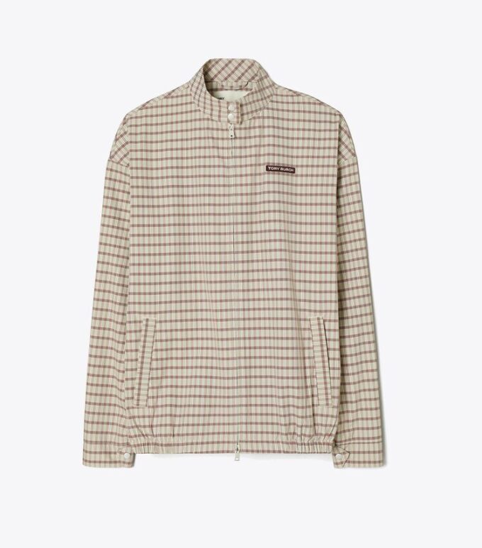 Giacca da golf in nylon a quadri Giacca da golf in nylon a quadri