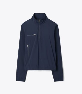 Giacca da golf in nylon con mezza zip