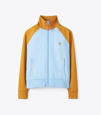 Giacca da tuta in maglia doppia color block