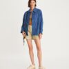 Giacca in denim con cuciture a vista Giacca in denim con cuciture a vista