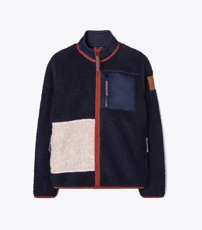 Giacca in pile color block Giacca in pile color block