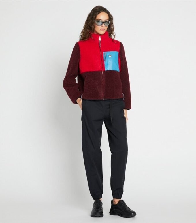 Giacca in pile color block Giacca in pile color block