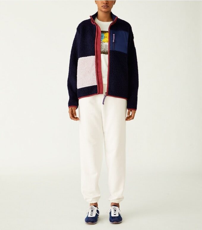 Giacca in pile color block Giacca in pile color block