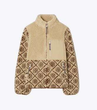 Giacca in pile con monogramma T Monogram