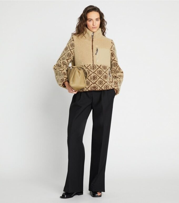 Giacca in pile con monogramma T Monogram Giacca in pile con monogramma T Monogram