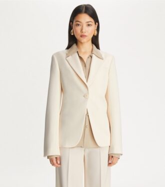 Giacca in twill con cintura Giacca in twill con cintura