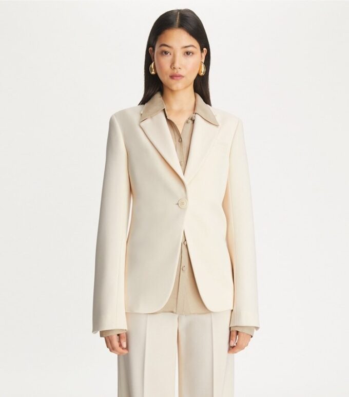 Giacca in twill con cintura