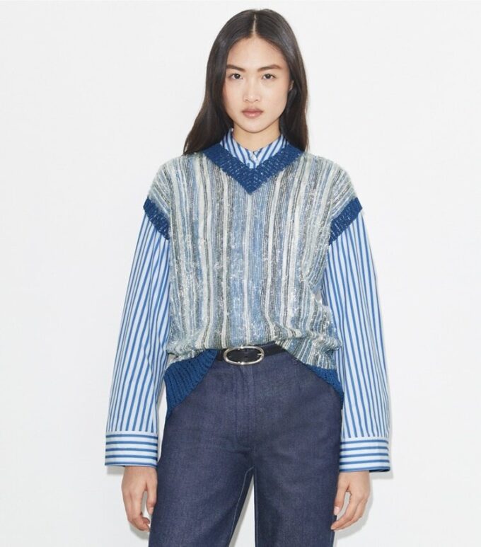 Gilet con paillettes