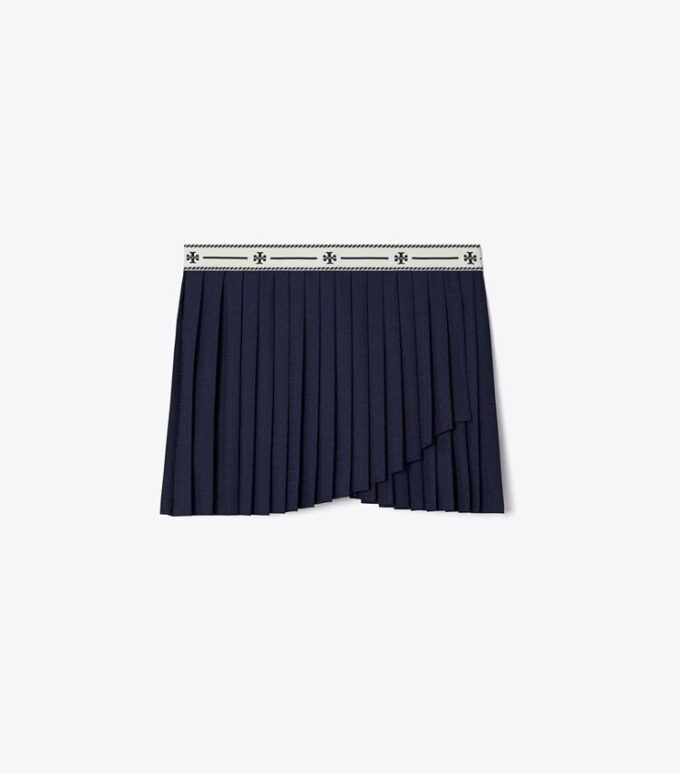 Gonna a pieghe in jersey jacquard performante Gonna a pieghe in jersey jacquard performante