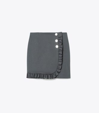 Gonna con volant in nylon
