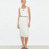 Gonna in cotone con logo in pizzo Gonna in cotone con logo in pizzo