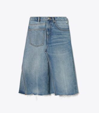 Gonna in denim destrutturato