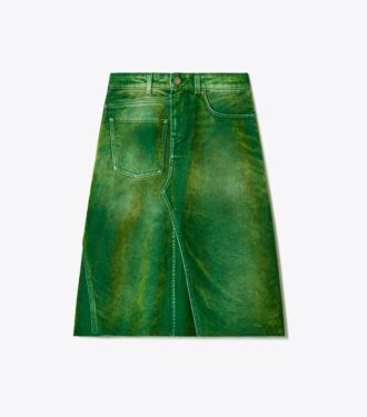 Gonna in denim destrutturato